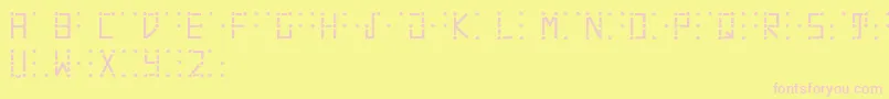 Visualbraille Font – Pink Fonts on Yellow Background