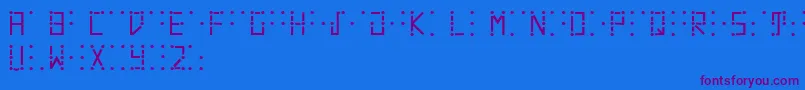 Visualbraille Font – Purple Fonts on Blue Background