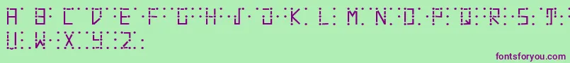 Visualbraille Font – Purple Fonts on Green Background