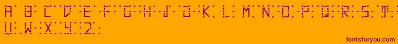 Visualbraille Font – Purple Fonts on Orange Background