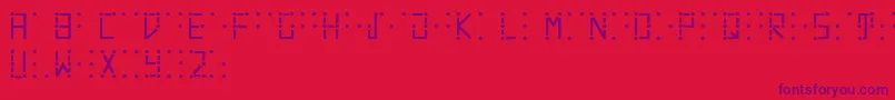 Visualbraille Font – Purple Fonts on Red Background
