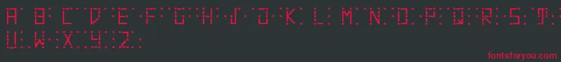Czcionka Visualbraille – czerwone czcionki na czarnym tle