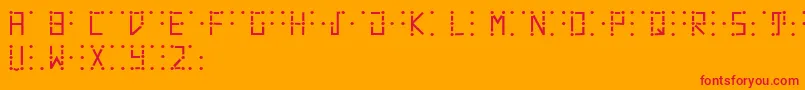 fuente Visualbraille – Fuentes Rojas Sobre Fondo Naranja