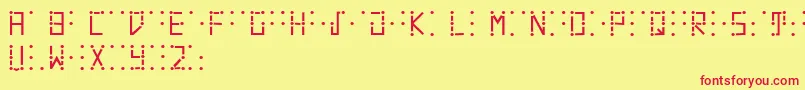 フォントVisualbraille – 赤い文字の黄色い背景