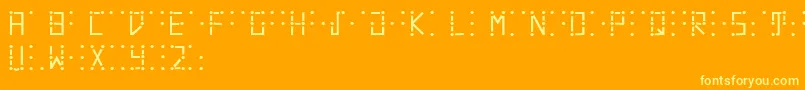 Visualbraille Font – Yellow Fonts on Orange Background