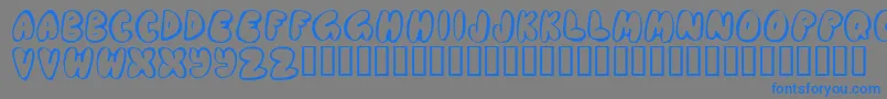 Chubb Font – Blue Fonts on Gray Background