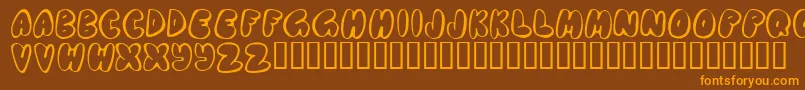 Chubb Font – Orange Fonts on Brown Background