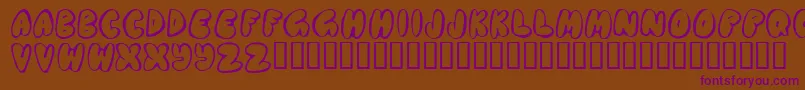 Chubb Font – Purple Fonts on Brown Background