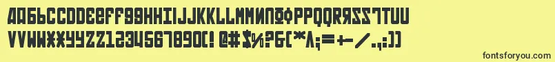 Soviet2b Font – Black Fonts on Yellow Background