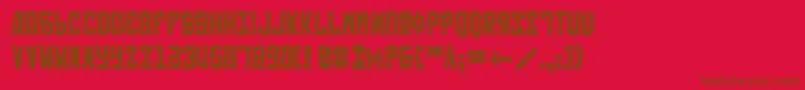 Soviet2b Font – Brown Fonts on Red Background