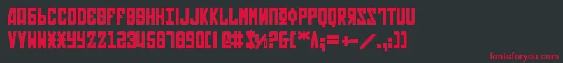 Шрифт Soviet2b – красные шрифты на чёрном фоне