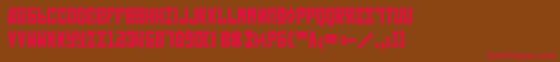 Soviet2b Font – Red Fonts on Brown Background