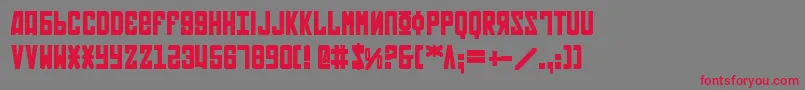 フォントSoviet2b – 赤い文字の灰色の背景