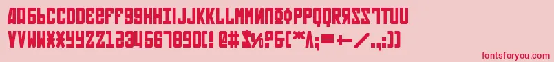 Czcionka Soviet2b – czerwone czcionki na różowym tle