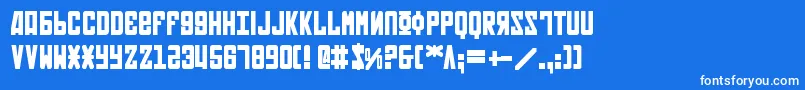 Soviet2b Font – White Fonts on Blue Background