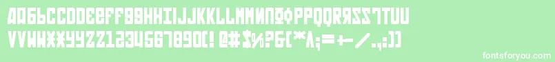 フォントSoviet2b – 緑の背景に白い文字