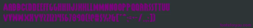 Шрифт GrendelsMotherExpanded – фиолетовые шрифты на чёрном фоне