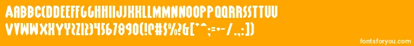 GrendelsMotherExpanded Font – White Fonts on Orange Background