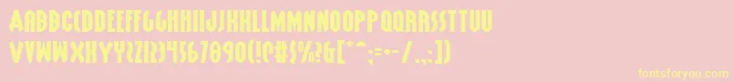 GrendelsMotherExpanded Font – Yellow Fonts on Pink Background