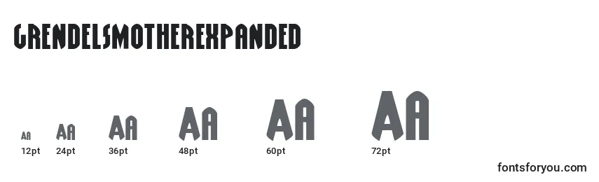 GrendelsMotherExpanded Font Sizes