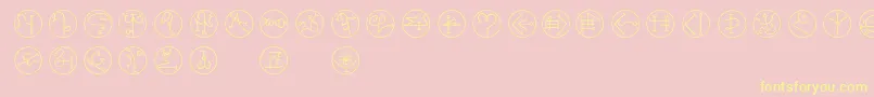 Powersofmarduk Font – Yellow Fonts on Pink Background