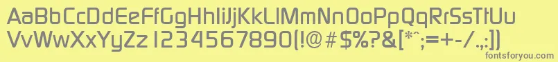DigitalserialBold-fontti – harmaat kirjasimet keltaisella taustalla