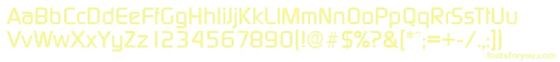 フォントDigitalserialBold – 白い背景に黄色の文字