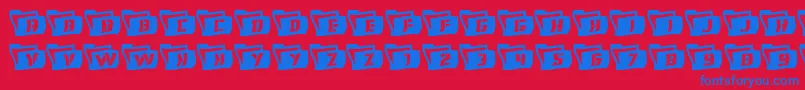 Eyesonlywavy2 Font – Blue Fonts on Red Background