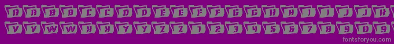 Fonte Eyesonlywavy2 – fontes cinzas em um fundo violeta