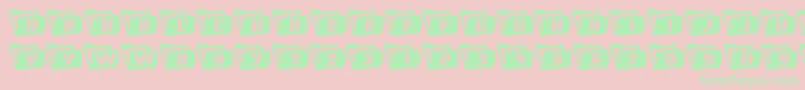 Eyesonlywavy2-Schriftart – Grüne Schriften auf rosa Hintergrund