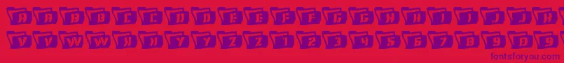 Eyesonlywavy2 Font – Purple Fonts on Red Background