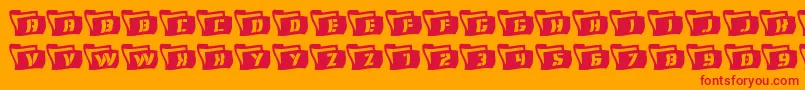 Eyesonlywavy2 Font – Red Fonts on Orange Background