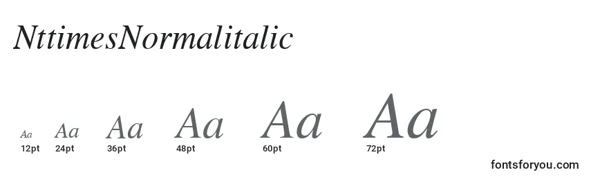 Размеры шрифта NttimesNormalitalic