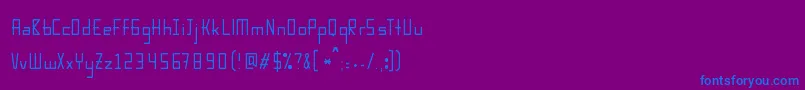 Czcionka Karpowthin – niebieskie czcionki na fioletowym tle