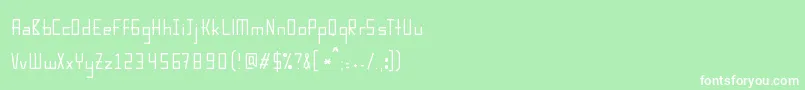 Шрифт Karpowthin – белые шрифты на зелёном фоне