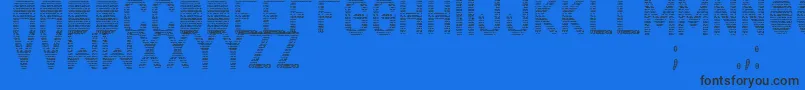 NewsPapersSt-Schriftart – Schwarze Schriften auf blauem Hintergrund