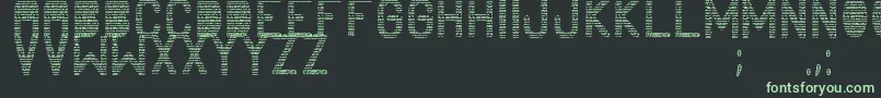 Czcionka NewsPapersSt – zielone czcionki na czarnym tle