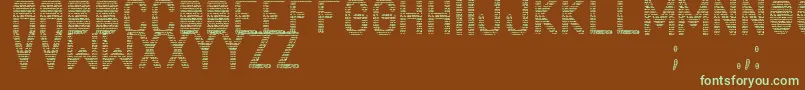 Шрифт NewsPapersSt – зелёные шрифты на коричневом фоне