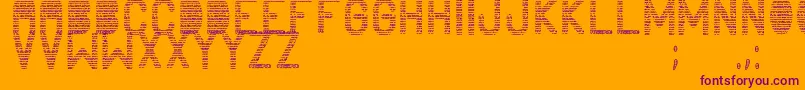 NewsPapersSt-Schriftart – Violette Schriften auf orangefarbenem Hintergrund