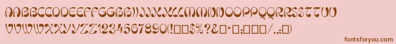 Niaisage Font – Brown Fonts on Pink Background