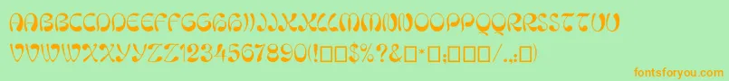 Niaisage Font – Orange Fonts on Green Background