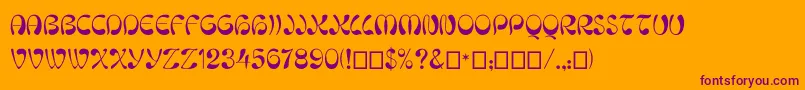 Niaisage Font – Purple Fonts on Orange Background