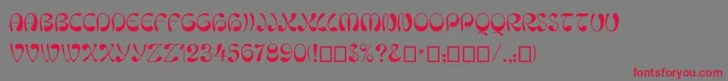 Niaisage Font – Red Fonts on Gray Background