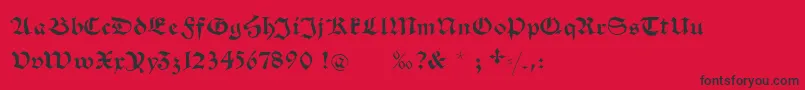 Schwabachscribbelssecond Font – Black Fonts on Red Background