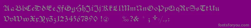 Schwabachscribbelssecond Font – Gray Fonts on Purple Background