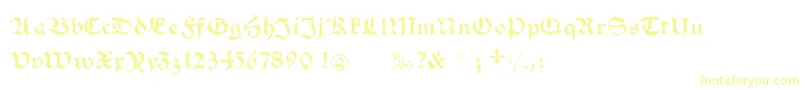 Schwabachscribbelssecond-Schriftart – Gelbe Schriften