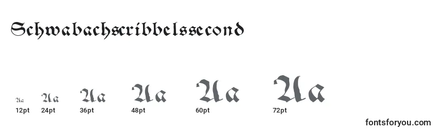 Größen der Schriftart Schwabachscribbelssecond