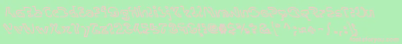 LinotypevisionBack Font – Pink Fonts on Green Background