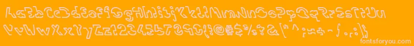 LinotypevisionBack-Schriftart – Rosa Schriften auf orangefarbenem Hintergrund