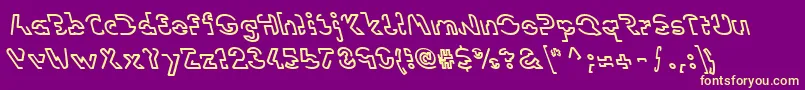 LinotypevisionBack Font – Yellow Fonts on Purple Background